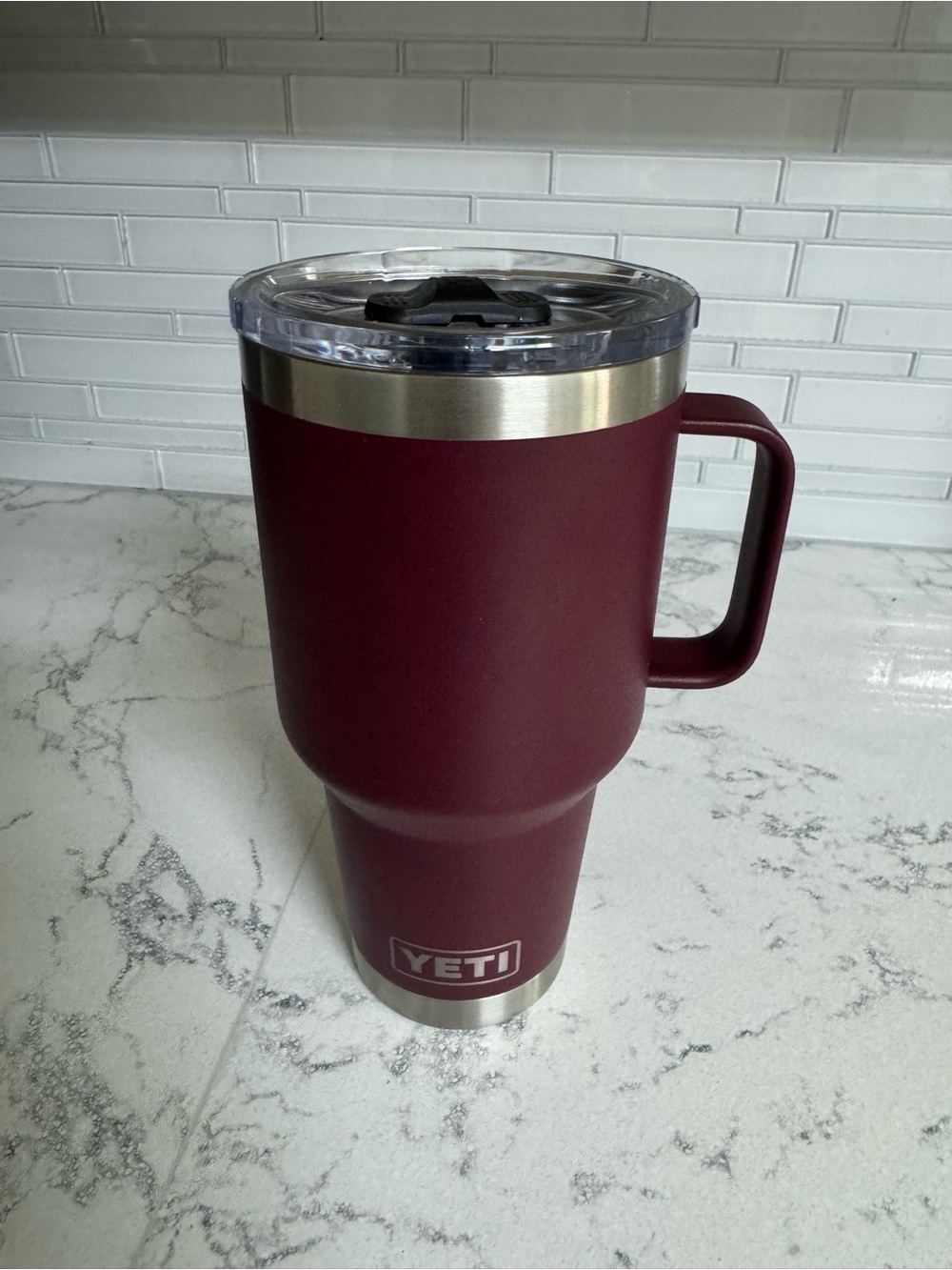 Yeti Wine Red Travel Mug with Handle